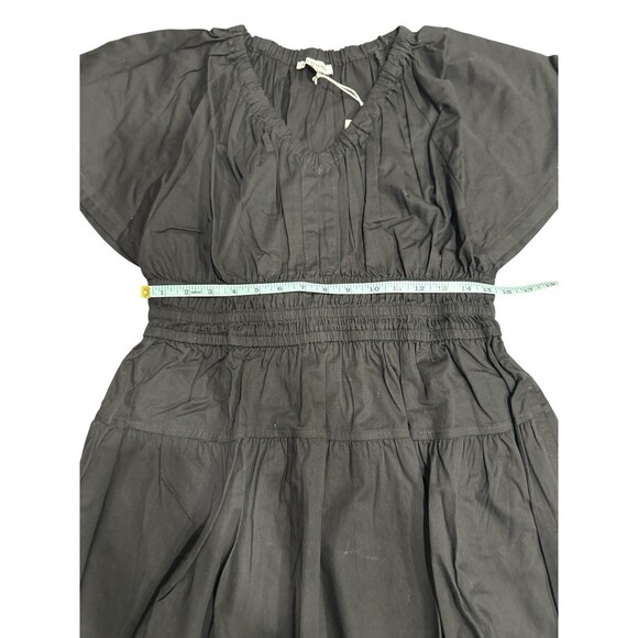 Free Assembly Black Cotton Flutter Sleeve Smocked Waist Dress Size M (8–10) NWT - Picture 7 of 8
